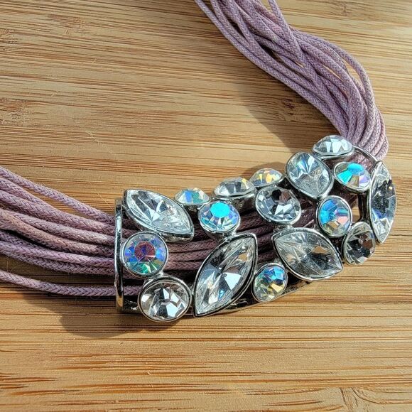 Vintage Lia Sophia Women's Pink and Purple Necklace - Picture 1 of 8